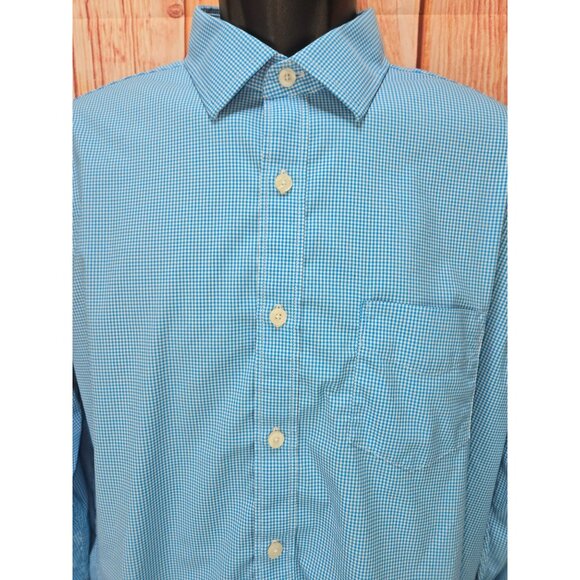 Untuckit Mens Slim Fit Blue Long Sleeve Shirt Large - Picture 3 of 6